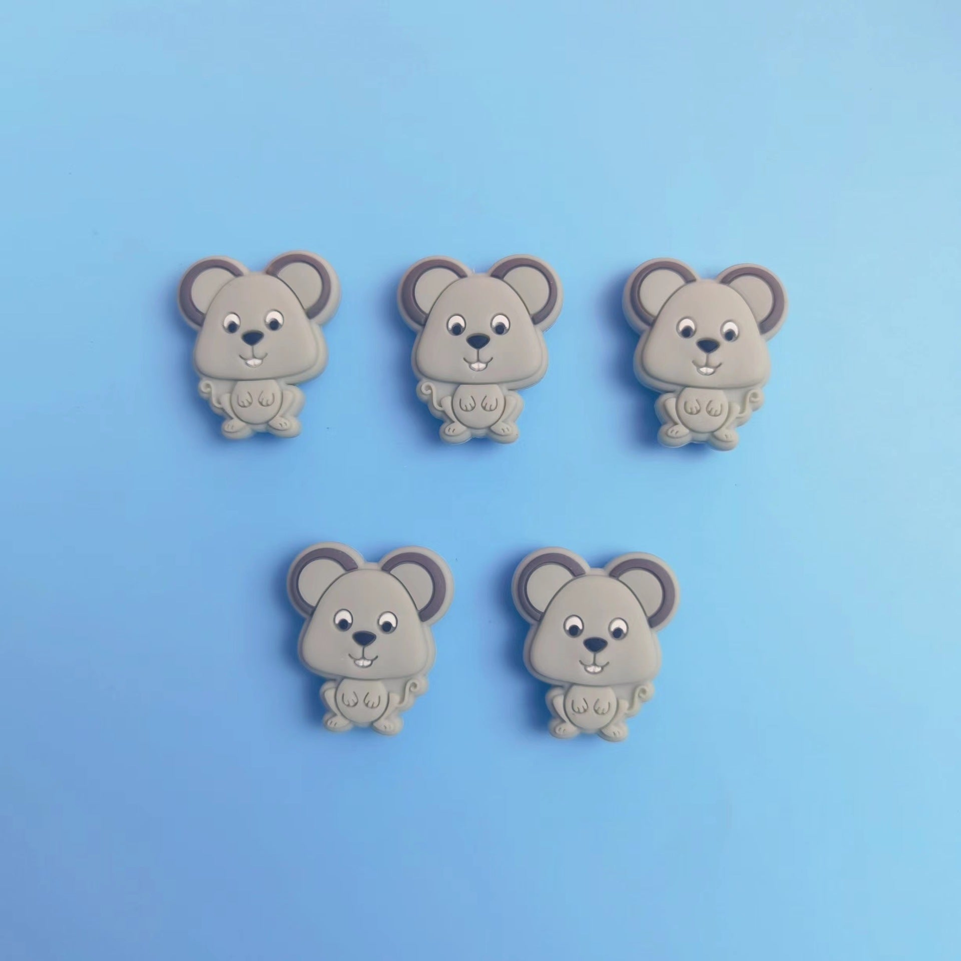 Wholesale 10pcs Cartoon Animal Silicone Teether Beads